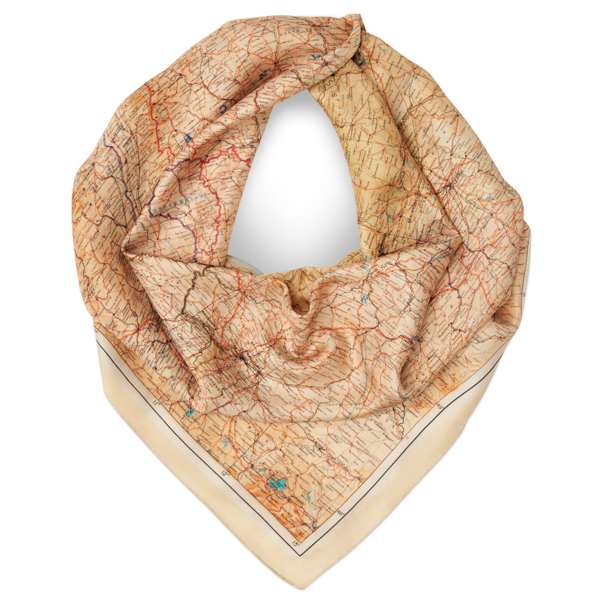 WWII Escape Map Scarf for Sale - WW2 Silk escape maps evasion - World War 2  – LOVARZI