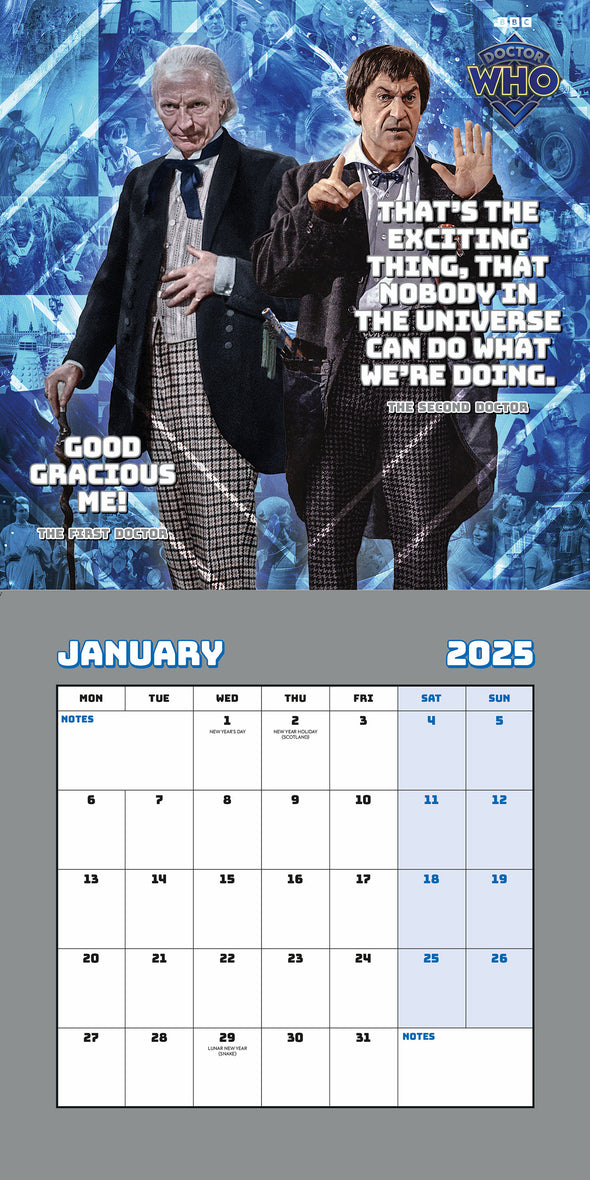 Doctor Who Calendar First Doctor 