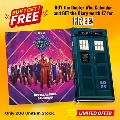 Doctor Who Calendar 2025 + FREE Slim Diary Bundle