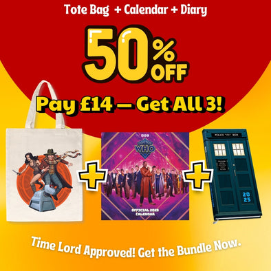 Doctor Who Gift Bundle – Save 50%! Tote Bag, Wall Calendar & Slim Diary – Just £14!